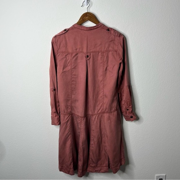Anthropologie Holding Horses Tencel Long Sleeve Shirt Dress Dusty Rose Size 2 - Picture 6 of 9